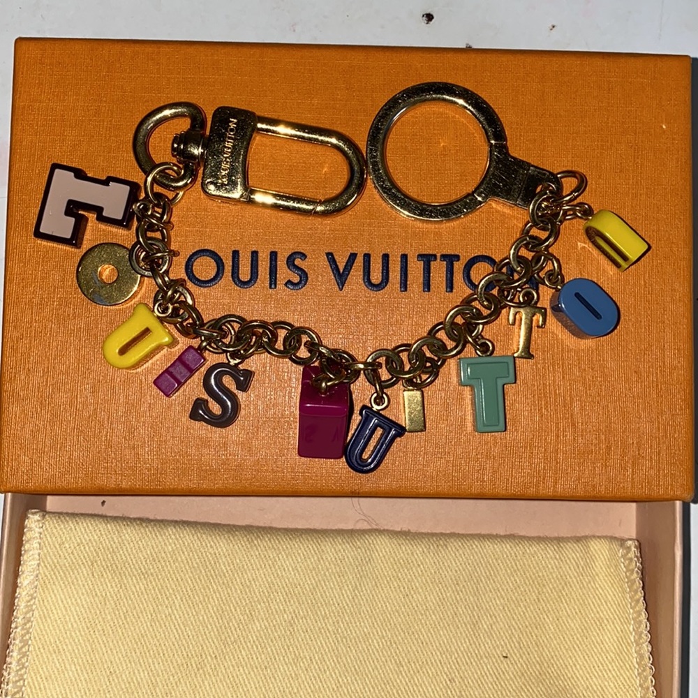 Authentic Louis Vuitton Monogram Charm Bracelet